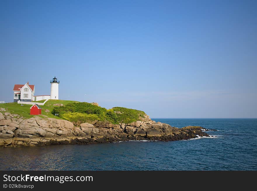 Beautiful Nubble Lighthouse near Sunset