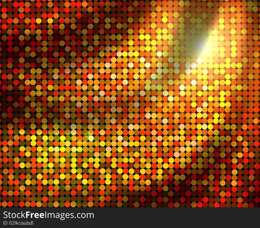 Illustration of a golden disco background