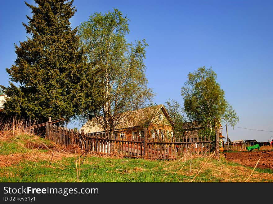 Photo of countryside view in summer day