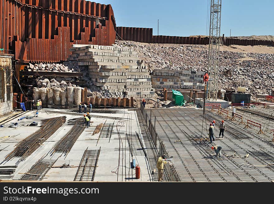 Big build. Tunnel construction. Workers and technology