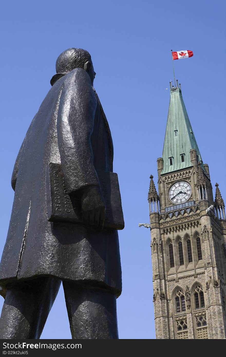 Statue Of John Diefenbaker At Parliament Hill