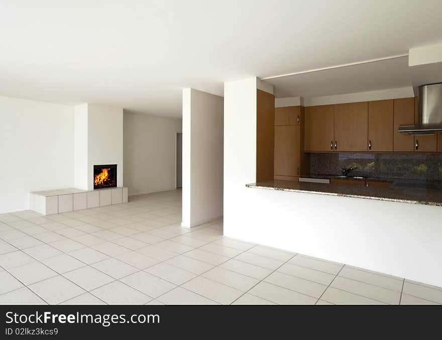 Empty internal view of a modern house. Empty internal view of a modern house