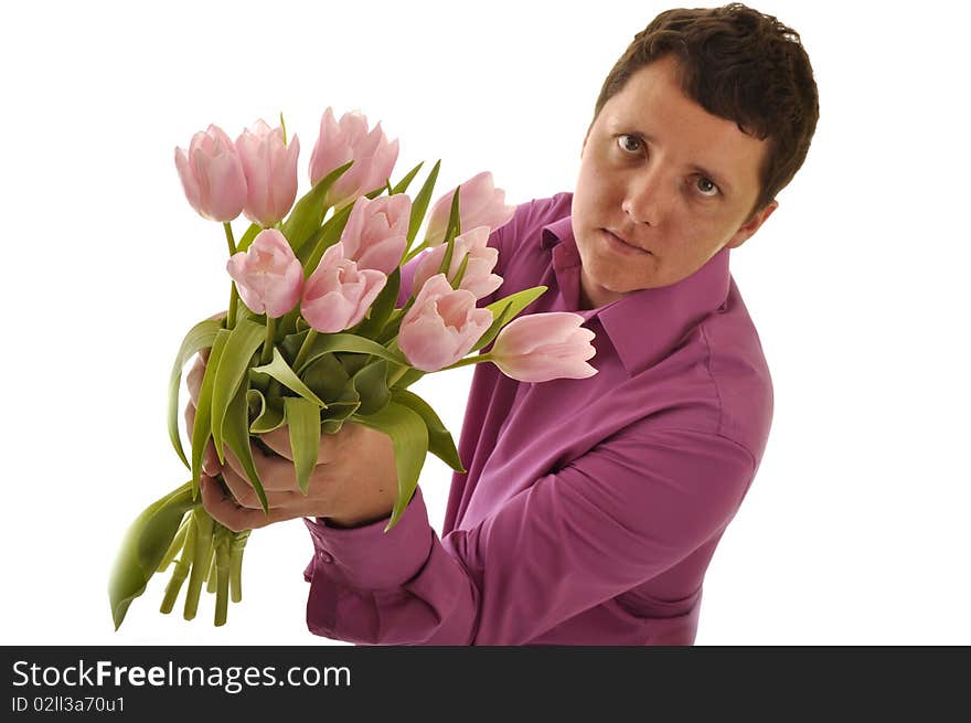 Man Giving Flower