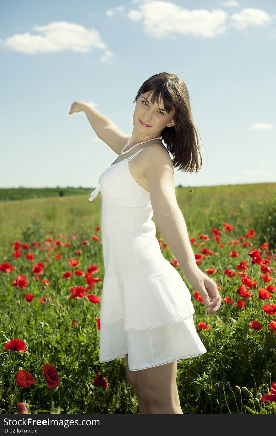 Girl posing in the middle of nature. Girl posing in the middle of nature