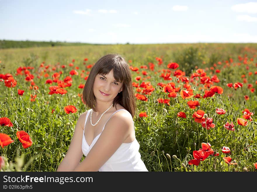 Girl posing in the middle of nature. Girl posing in the middle of nature