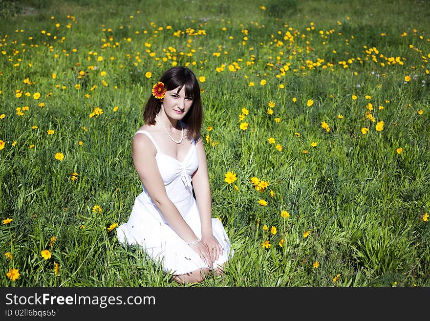 Girl posing in the middle of nature. Girl posing in the middle of nature