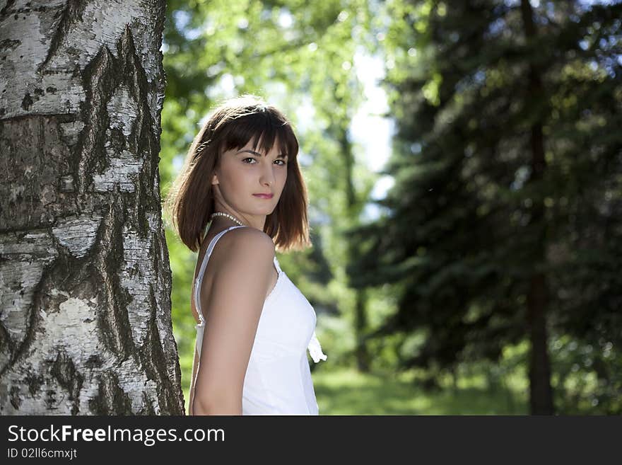 Girl posing in the middle of nature. Girl posing in the middle of nature