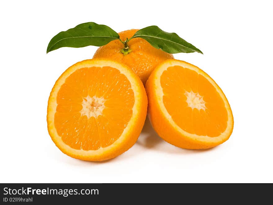 Oranges  isolated on white background