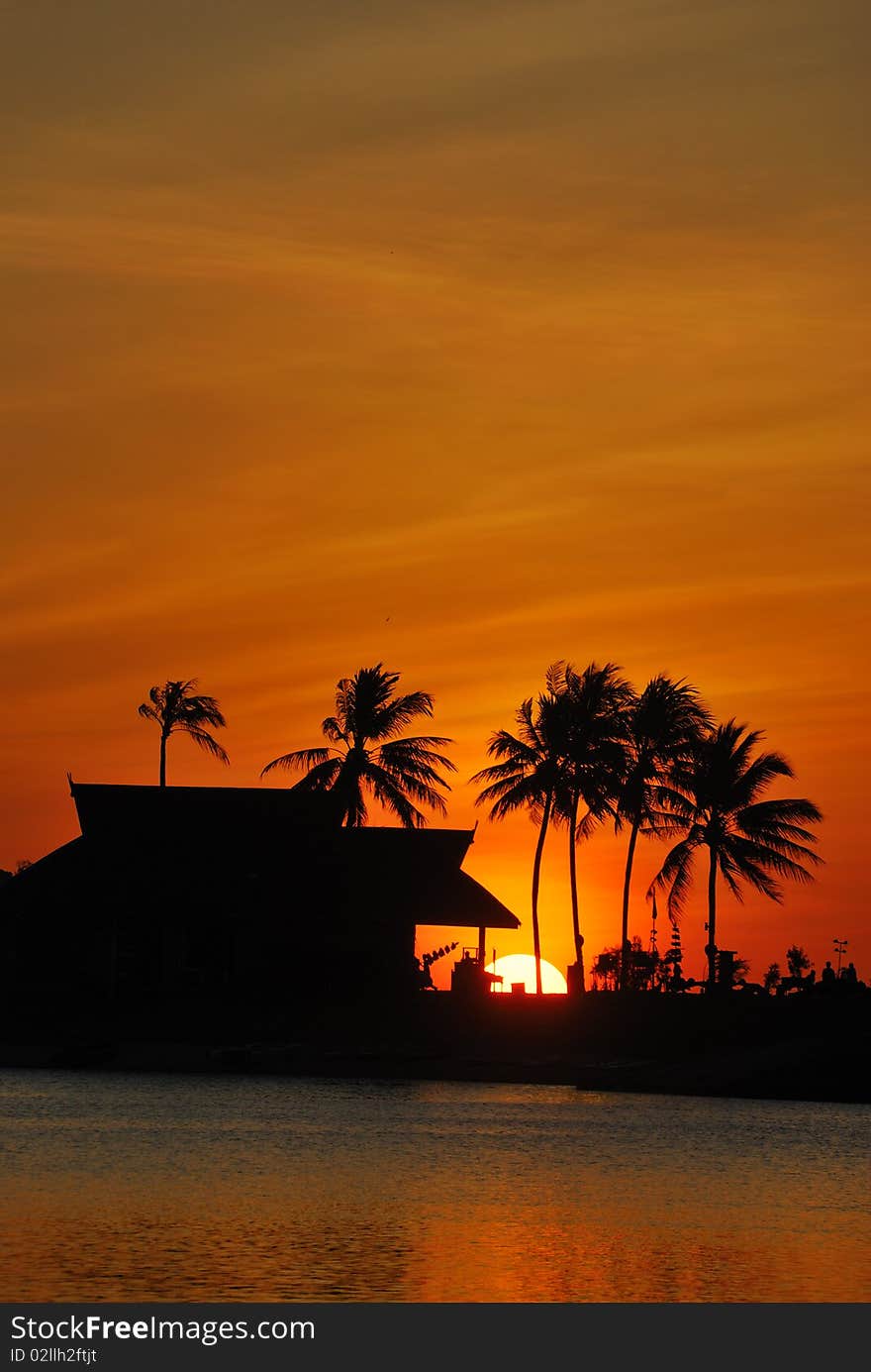 Atmosphere during the evening sunset. Atmosphere during the evening sunset