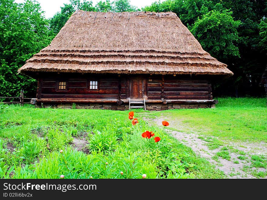 Old wooden house in the forest. Old wooden house in the forest