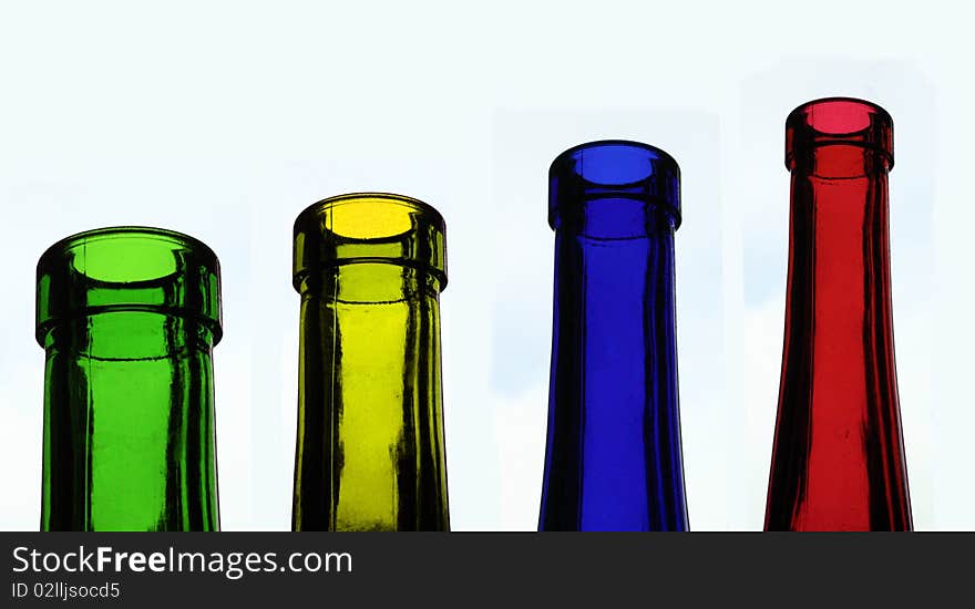 Four Coloured Bottles