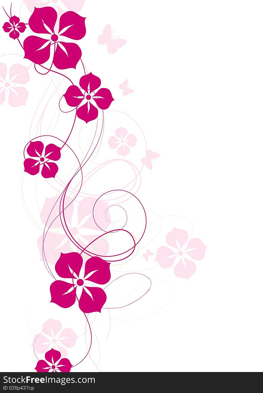 abstract  floral background with place for your text