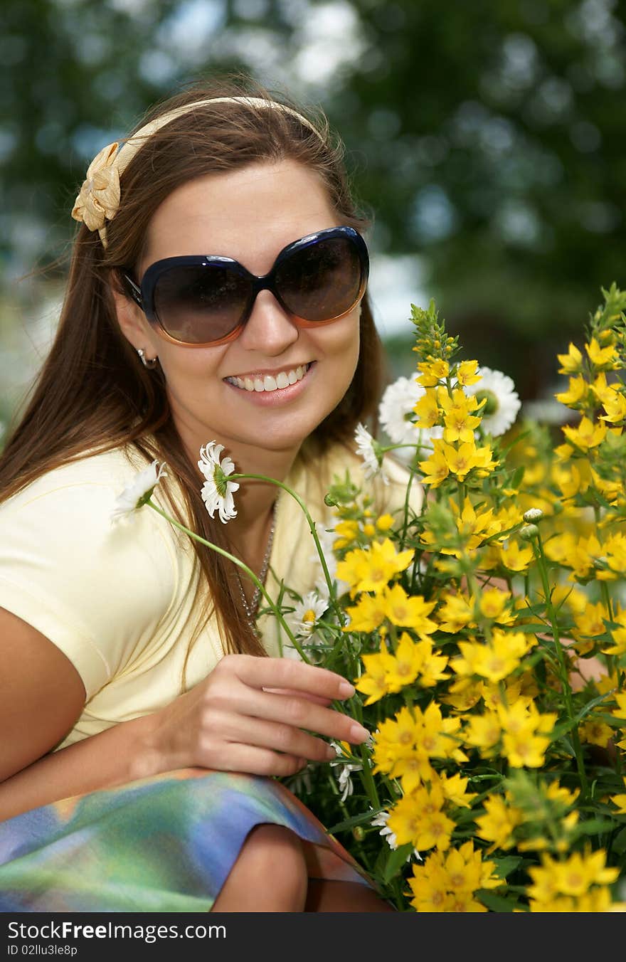 The girl in spring colours