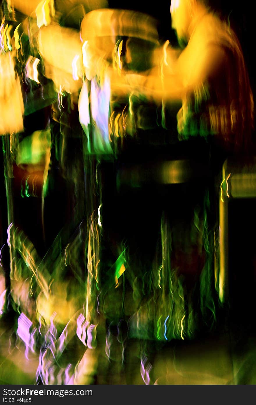 Abstract drummer concert motion blur background