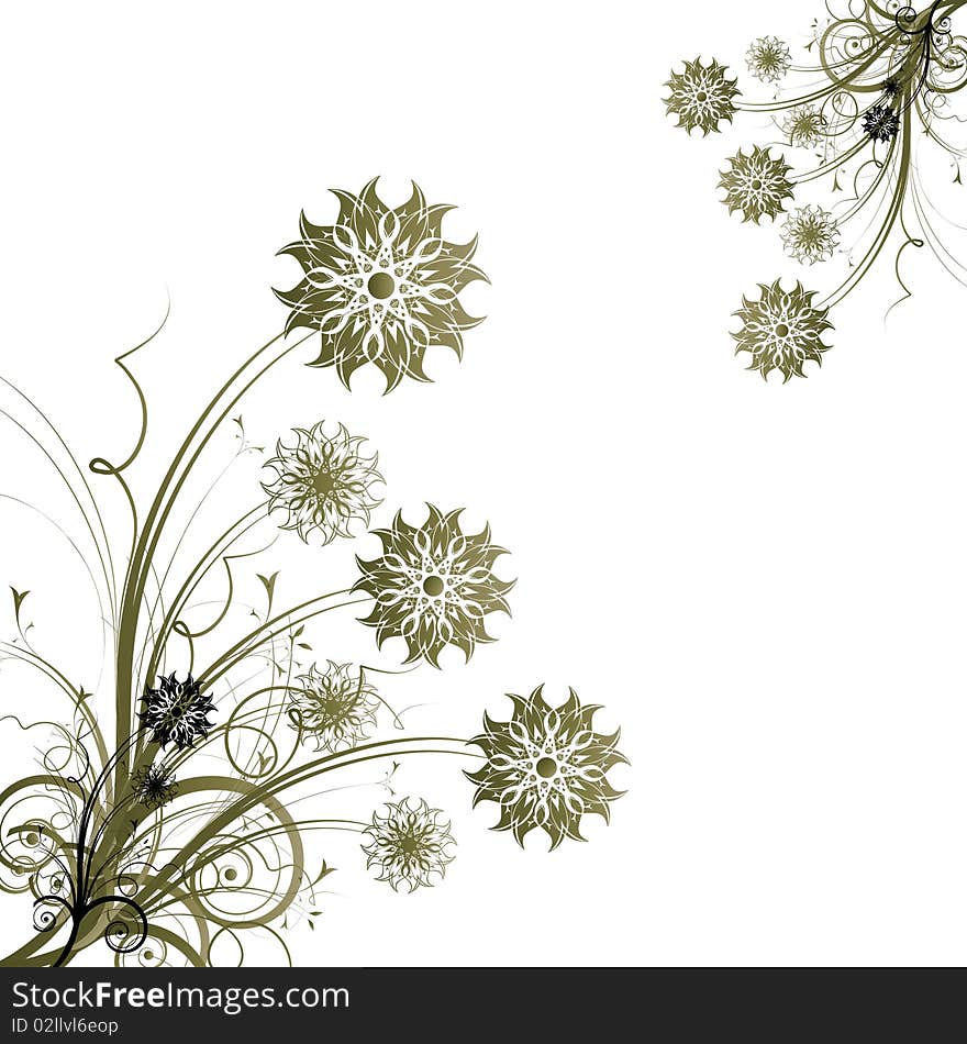 abstract  floral background with place for your text