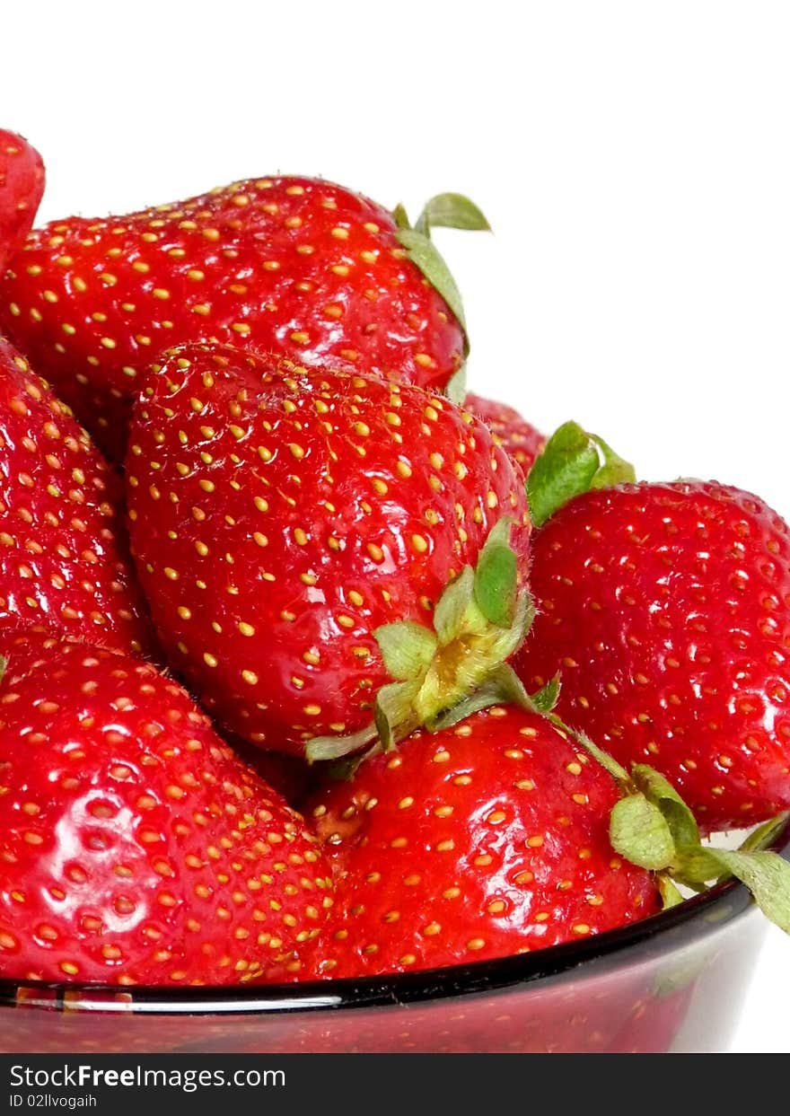 Delicious strawberry on a white background, isolation. Delicious strawberry on a white background, isolation