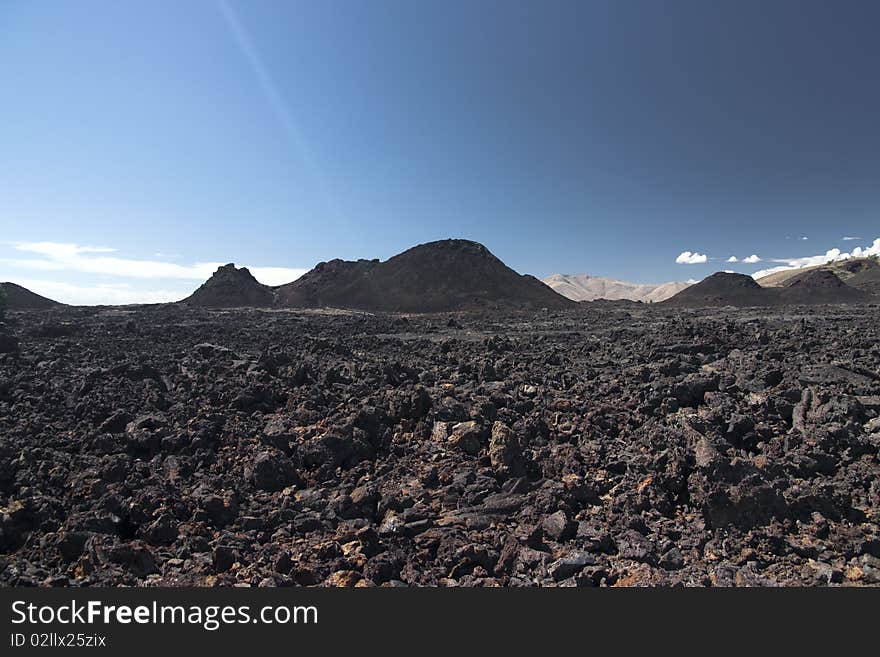 Craters of the Moon in the state of Idaho. Craters of the Moon in the state of Idaho