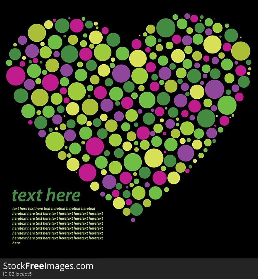 Text Concept Of Heart