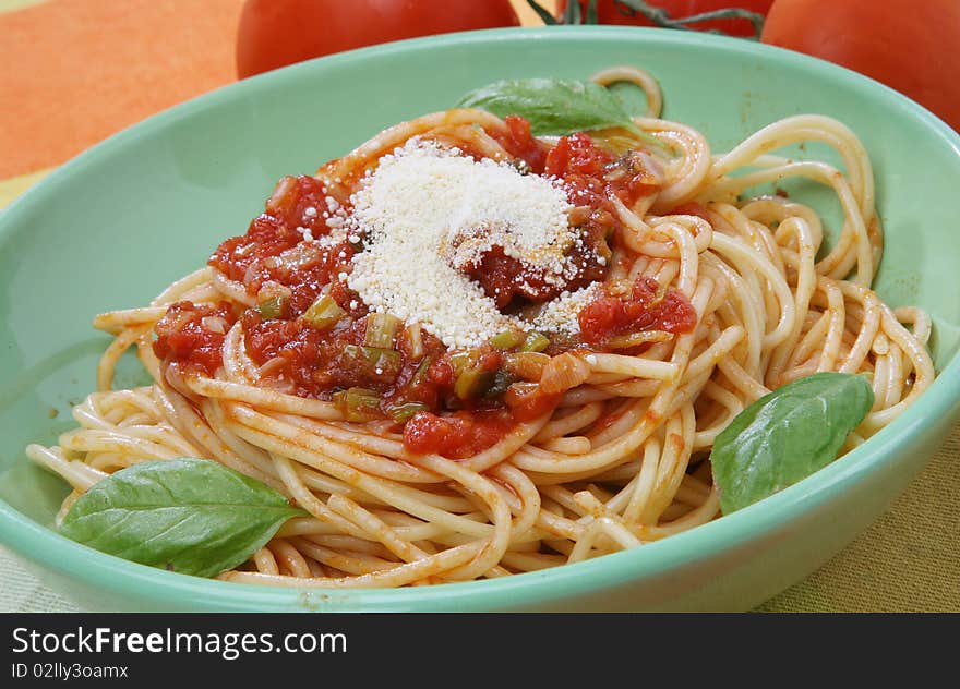 Pasta with tomato sauce