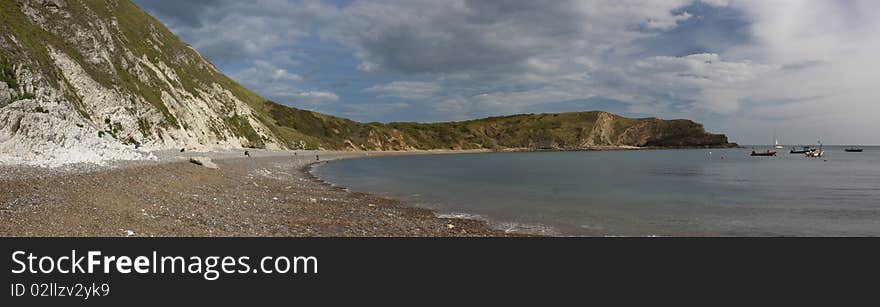 Panaorama of Lulworth Cove, Dorset, England. Panaorama of Lulworth Cove, Dorset, England.