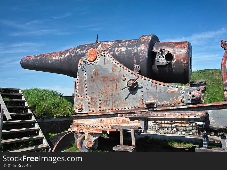 Historical fortress cannon, the early 20th century. Sweaborg fortress, Finland. Historical fortress cannon, the early 20th century. Sweaborg fortress, Finland