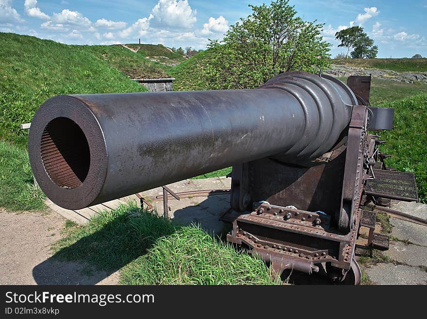 Historical fortress cannon, the early 20th century. Sweaborg fortress, Finland. Historical fortress cannon, the early 20th century. Sweaborg fortress, Finland