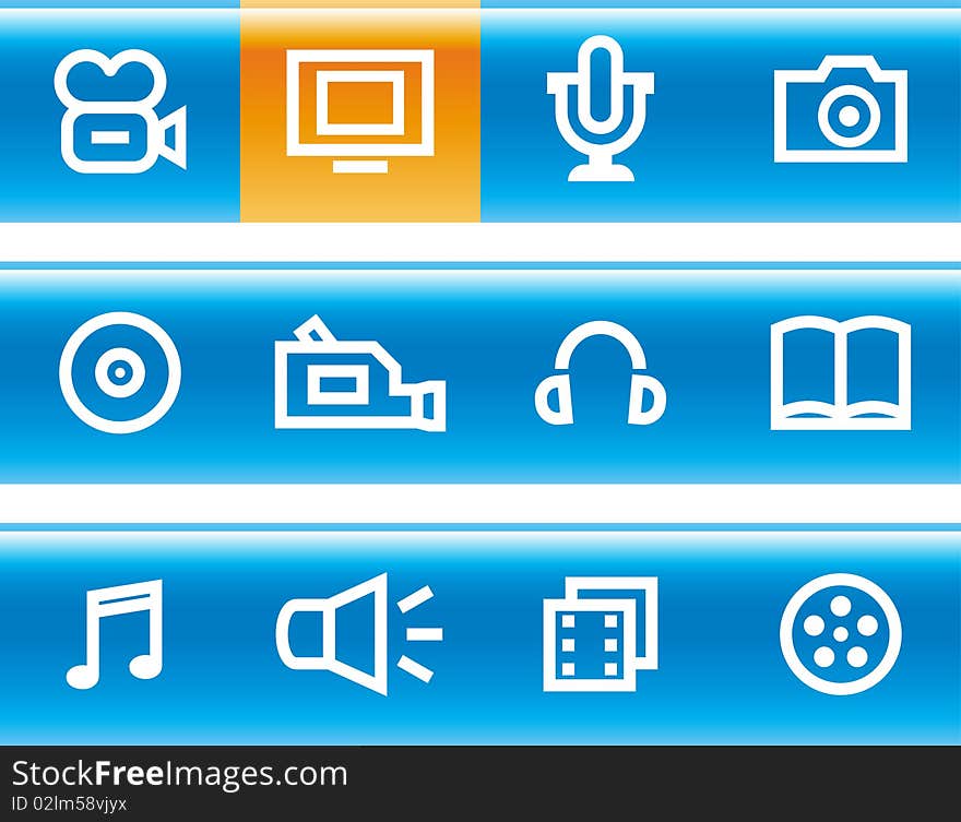 Original icons for web, software etc. on white background. Original icons for web, software etc. on white background