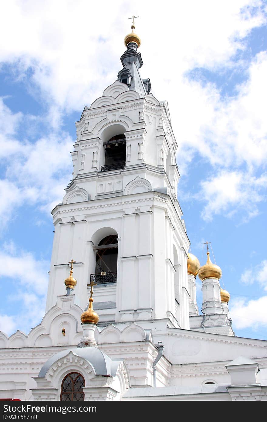 Orthodox church against the sky