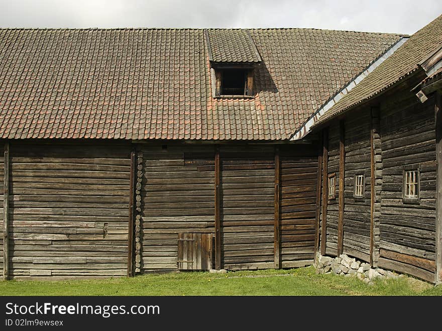 Old farmer s wooden house museum Gamle Hvam.