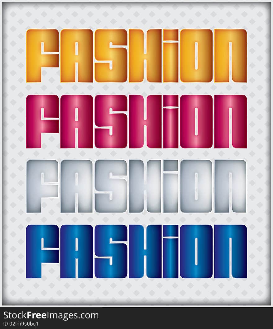 Vector fashion word