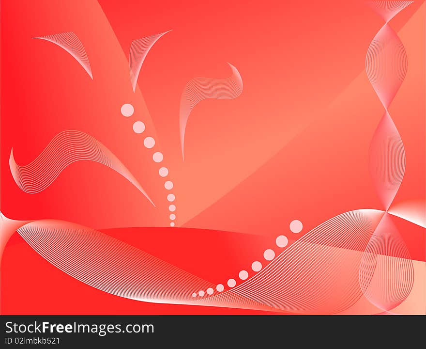 Abstract background with the red gradients and flower