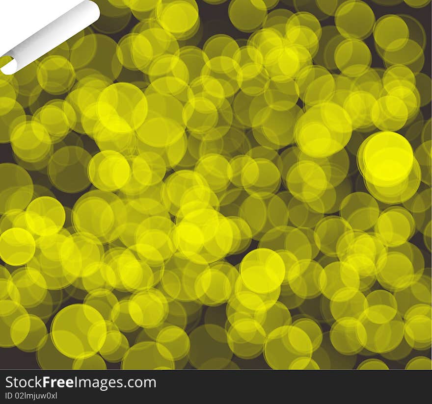 Magic golden bubbles abstract background