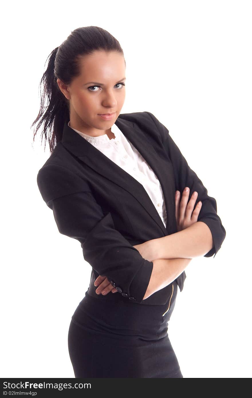 Businesswoman isolated or isolate on white background