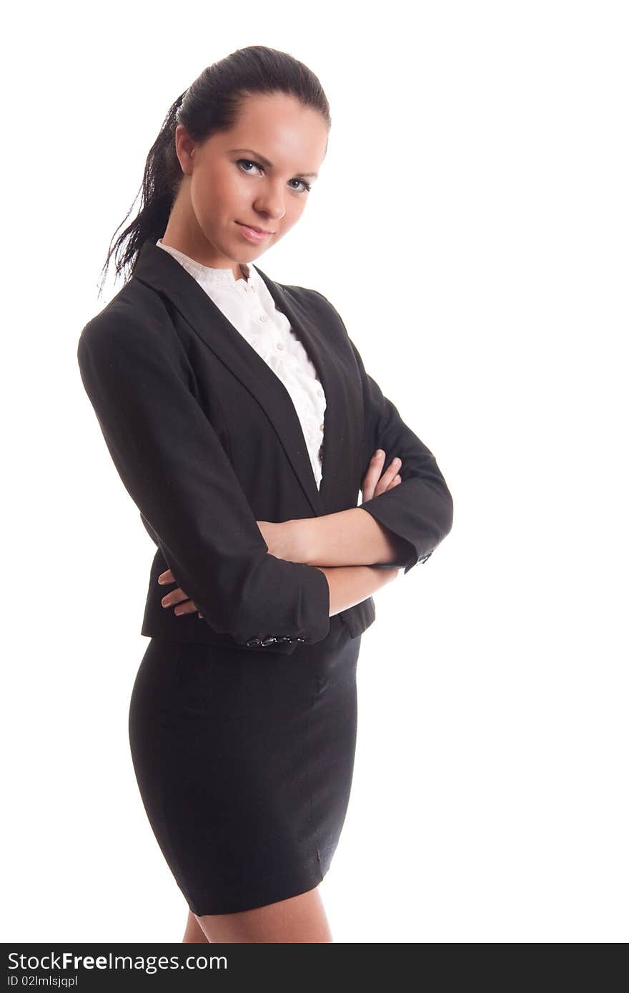 Businesswoman isolated or isolate on white background