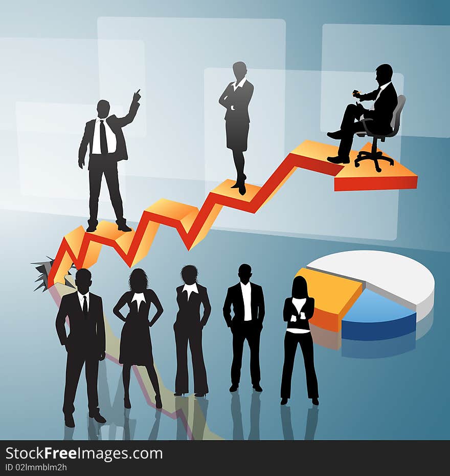 Illustration of business team.Very useful business concept. Illustration of business team.Very useful business concept