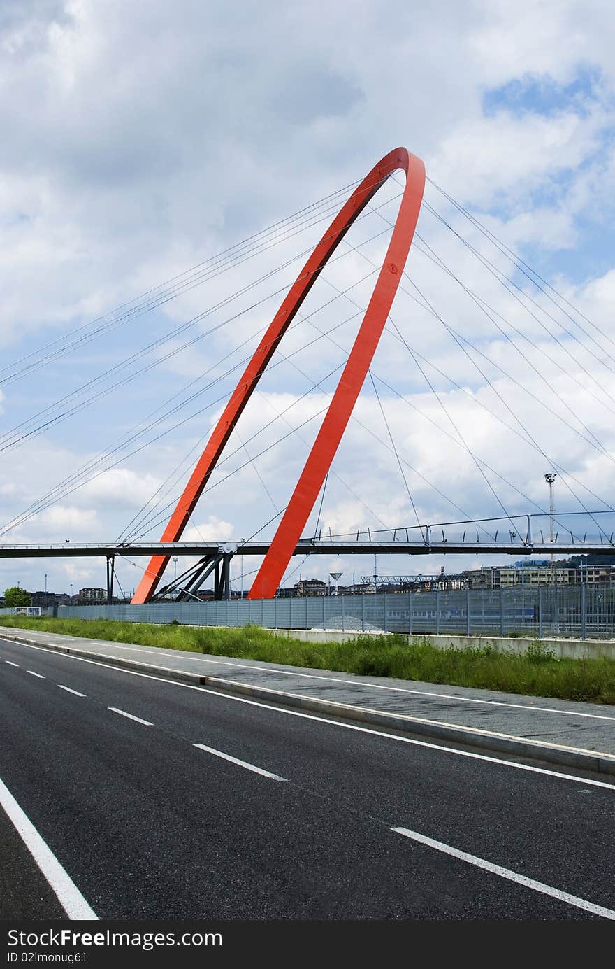 The olimpic footbridge of Turin. The olimpic footbridge of Turin