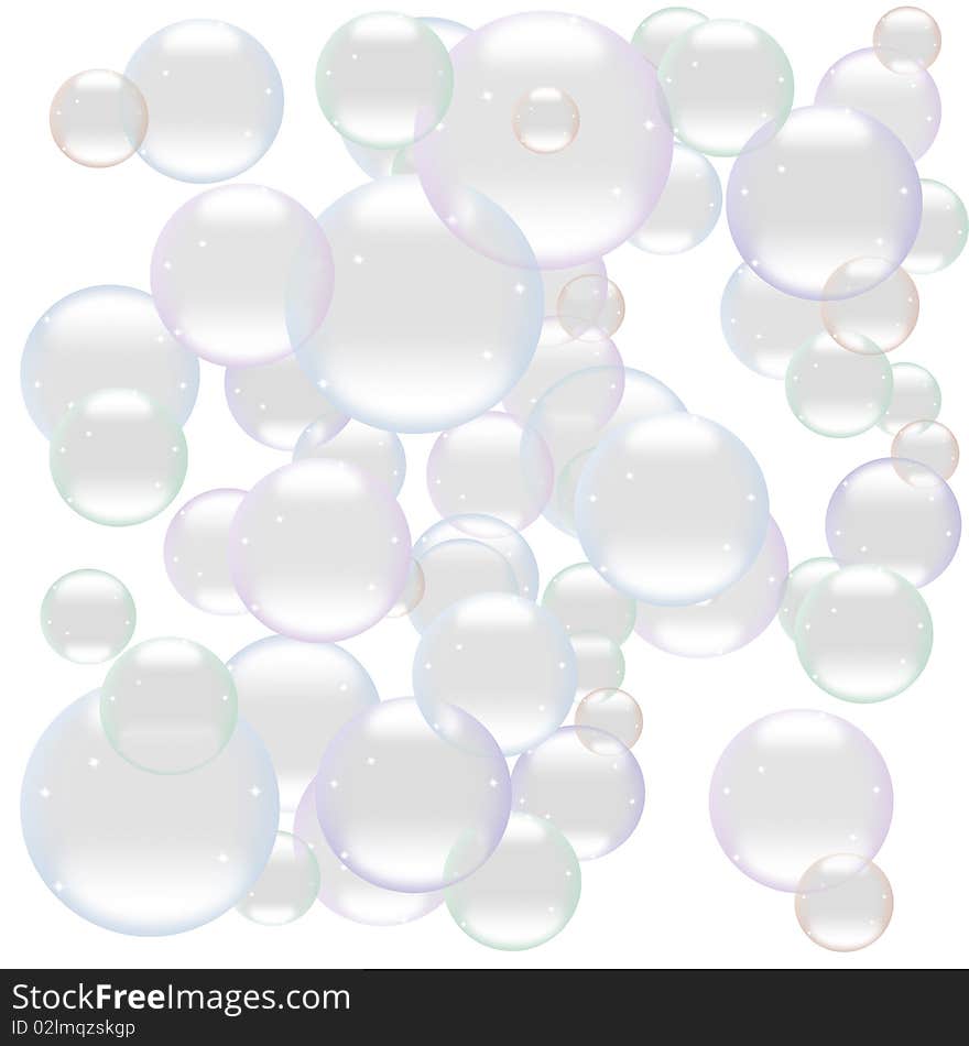 This image shows a color bubbles soft and semi transparent