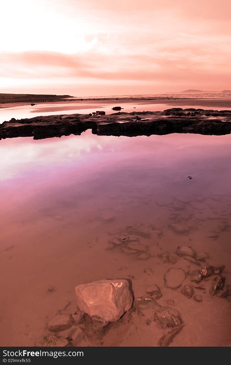 Beale purple beach view