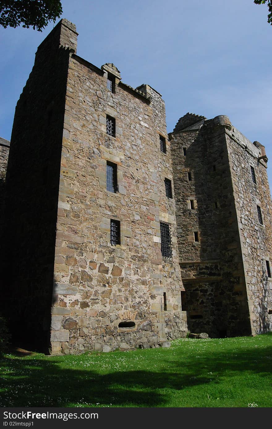 The main turret of the medieval residence at Elcho castle. The main turret of the medieval residence at Elcho castle