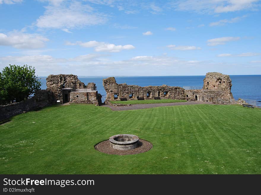 Ruined Wall At Castle