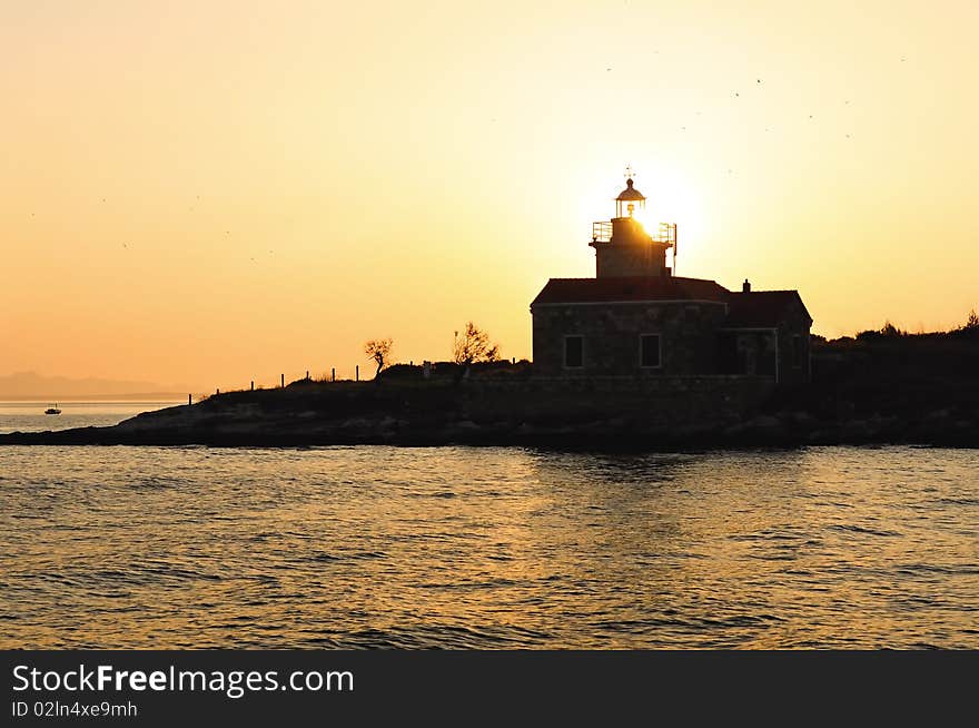 Lighthouse at sunset