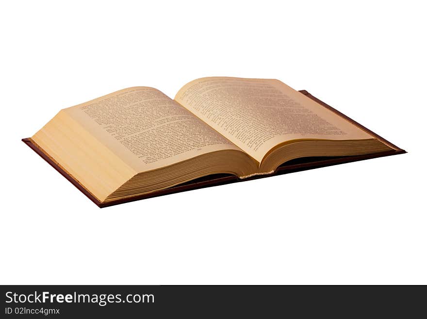 Open Book Closeup Isolated