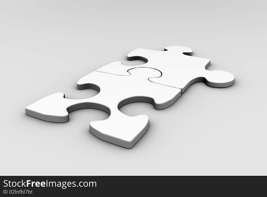 Two blank puzzle pieces fitting together.