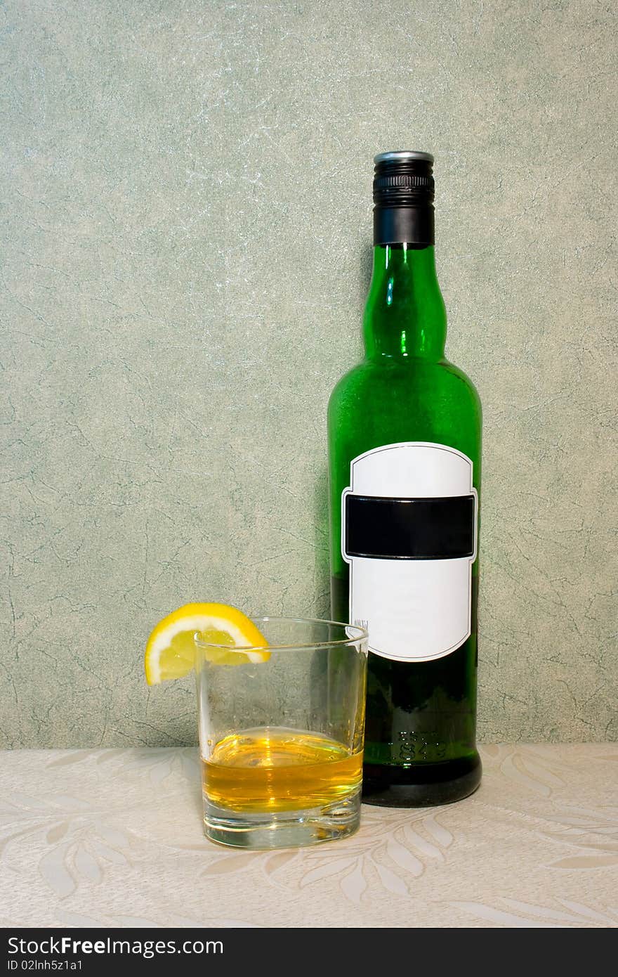 Bottle with whisky