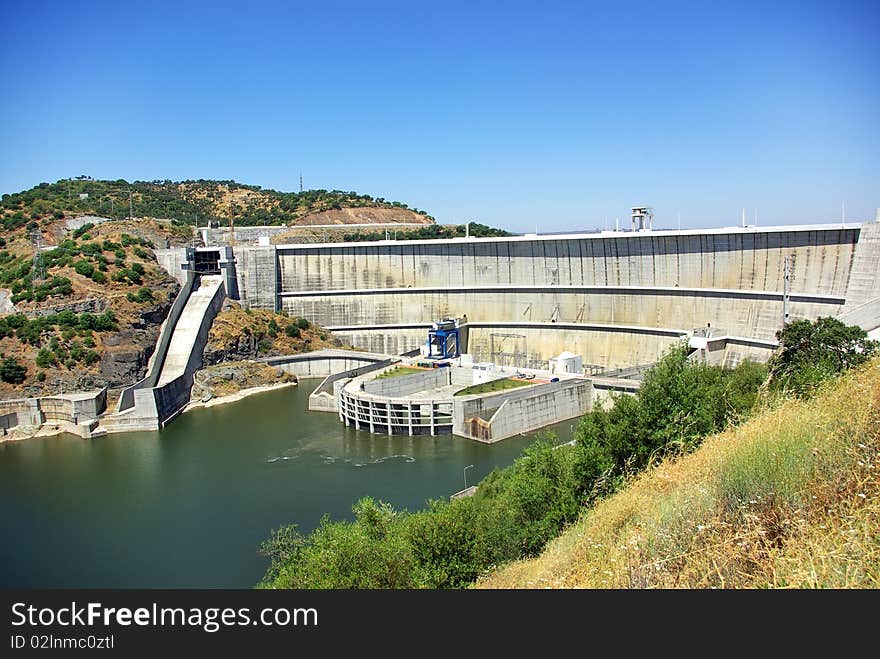 Alqueva barrage, south of Portugal. Alqueva barrage, south of Portugal.