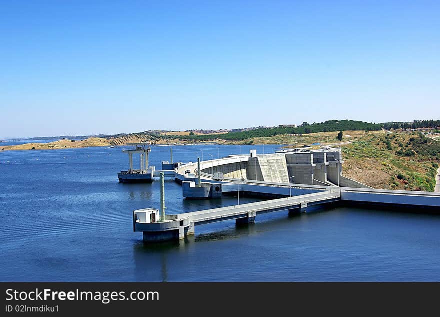 Alqueva barrage, south of Portugal. Alqueva barrage, south of Portugal.