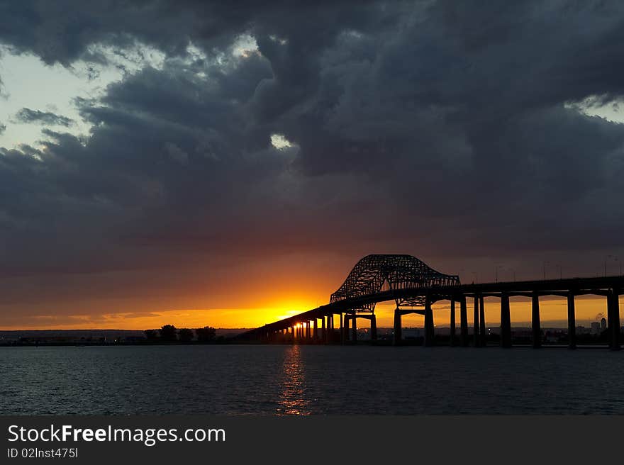 A Bridge into the setting sun