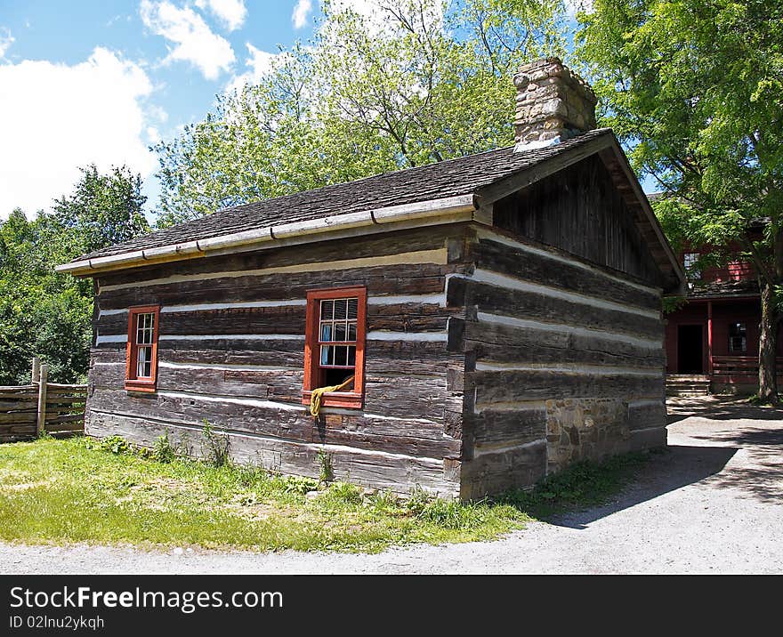 Home of pioneer family in Upper Canada. Home of pioneer family in Upper Canada