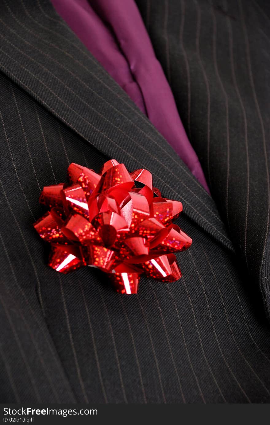 Business suits with ribbon