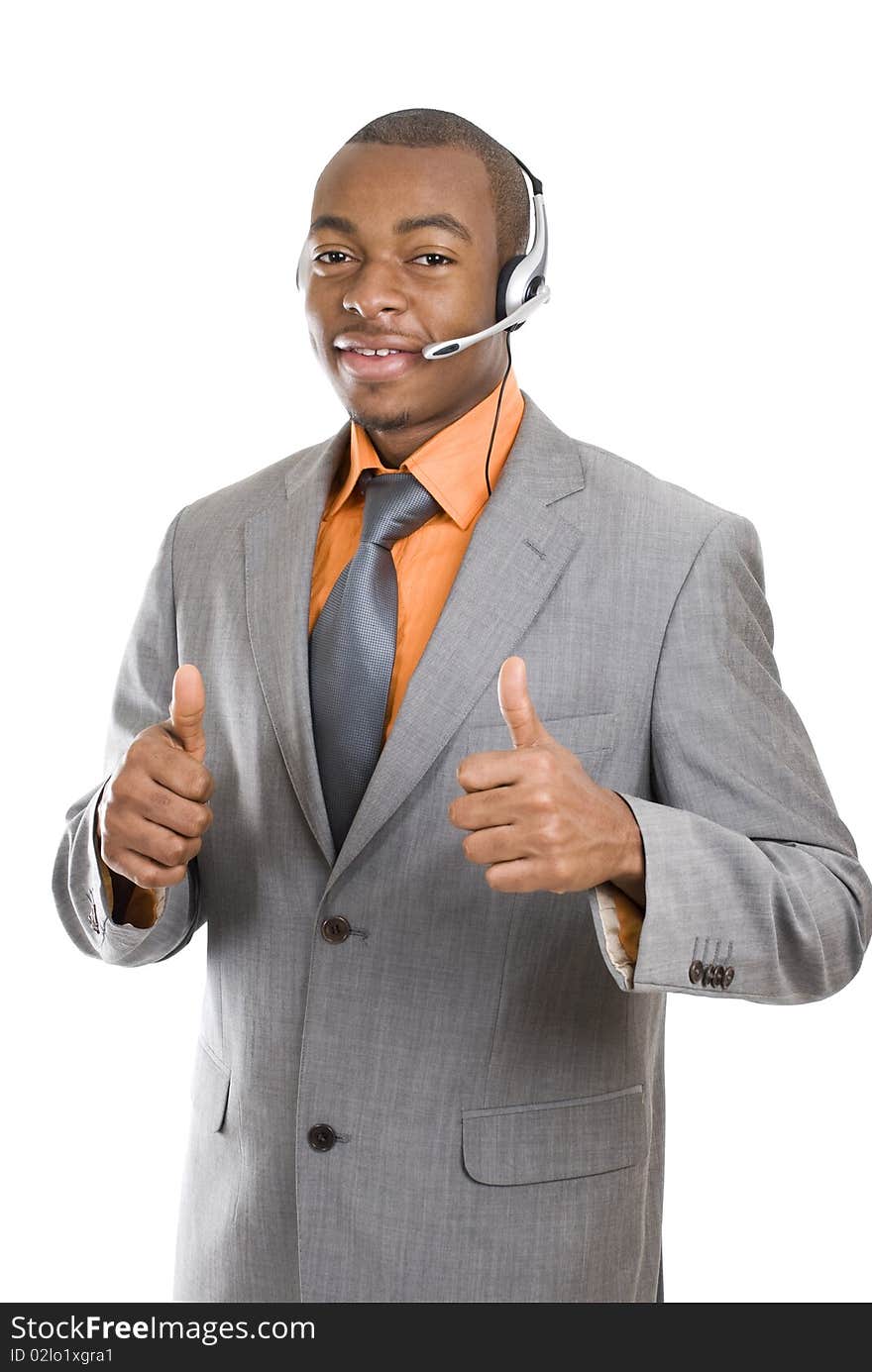 This is an image of a customer support operator. This is an image of a customer support operator.